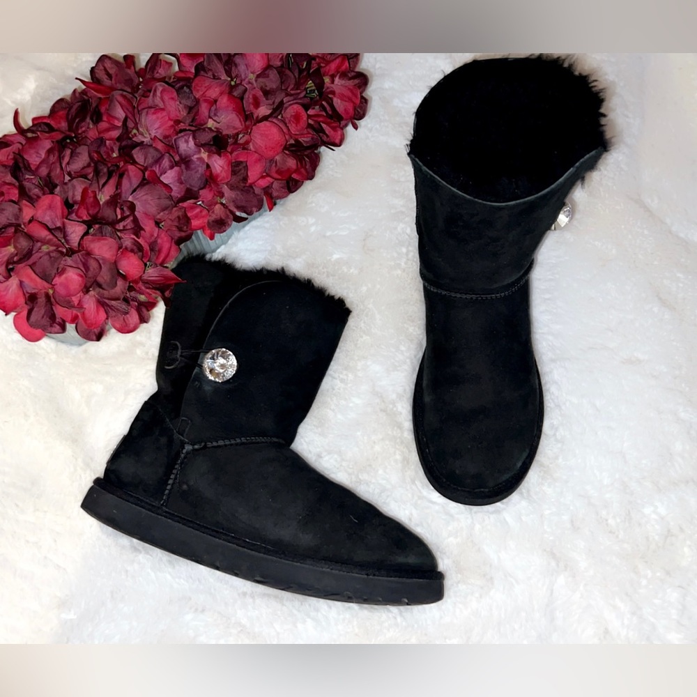 Ugg Bling Bailey Button Boot In Black - image 4